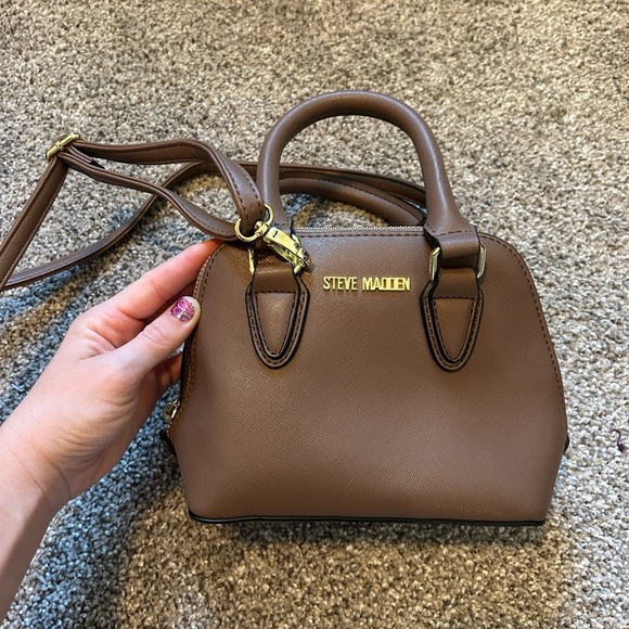 Mini Steve Madden brown satchel, Crossbody purse bag - Picture 2 of 6